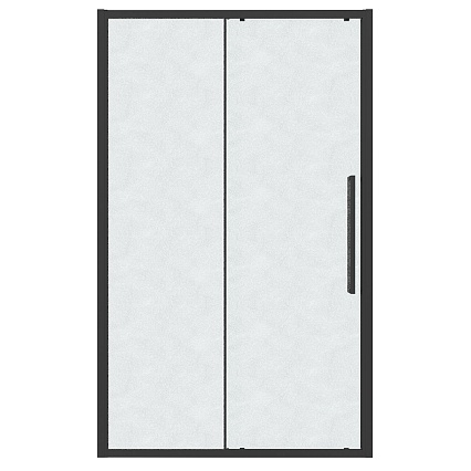 Душевая дверь Grossman Cosmo 130x195 шиншилла, черный матовый 100.K33.02.130.21.02