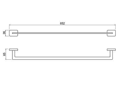 Полотенцедержатель Aquatek Либра AQ4314MB черный матовый