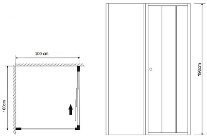 Душевой уголок Grossman Falcon GR-D100-P100Fa 100x100 прозрачный, хром