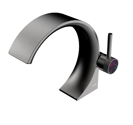 Смеситель для раковины Black&White Gravity GF-7106-GM оружейная сталь