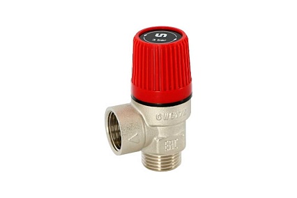 Клапан предохранительный Uni-Fitt НВ 1/2", 3 бар, никелированный 242N3020