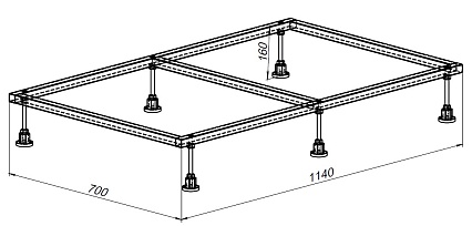 Каркас для поддона Allen Brau 8.00003 120x80