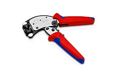 Пресс-клещи для контактных гильз Knipex din 46228 1+4, обжим:трапециевидный, 0.14-10.0 мм2 KN-975319SB