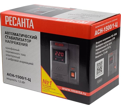 Стабилизатор напряжения однофазный Ресанта АСН 1500/1-Ц 63/6/3