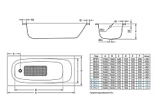 Стальная ванна BLB Universal HG 150x75