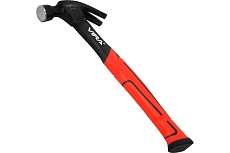 Молоток с гвоздодером 450г с фибергласовой ручкой VIRA 901045