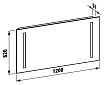 Зеркало Laufen Case 120 см с вертикальной подсветкой, сенс. выключатель