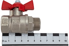 Шаровой для воды Valfex 1/2&quot; ВР/НР бабочка, никелированная латунь 11Б27фт1М VF.218.NB1.012.Bir