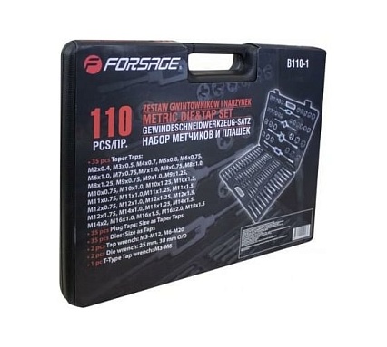 Набор метчиков и плашек Forsage 110 предметов 50251 F-B110-1 New