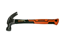 Молоток-гвоздодер Skrab с фибергласовой ручкой, оранжевый, 560 г 20069