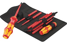 Набор ручка держатель со сменными отвертками WERA Kraftform Kompakt Turbo i 1 VDE WE-057484