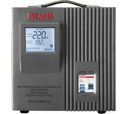 Стабилизатор напряжения однофазный Ресанта АСН 3000/1-Ц 63/6/5