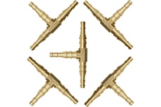 Тройник универсальный 6/9 латунь, 5 шт Оберон N5310.5