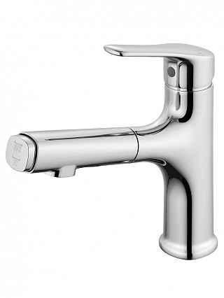 Смеситель для раковины Wonzon&Woghand WW-AE4151-CR выдвижной излив, хром