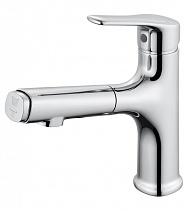 Смеситель для раковины Wonzon&Woghand WW-AE4151-CR выдвижной излив, хром