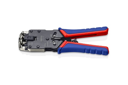 Пресс-клещи Knipex для штекеров RJ, 3 гнезда, RJ10, RJ 11/12, RJ 45, 200 мм, SB KN-975112SB