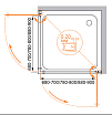 Душевой уголок Cezares ELENA-W-A-2-80-C-Cr 80x80 прозрачный, квадратный