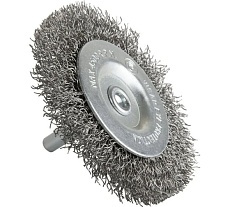 Щетка дисковая волнистая с хвостовиком 100 мм, проволока - сталь 0.30 мм DeBever DB80163367