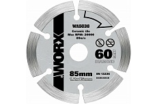 Пильный диск алмазный 85x1.2x15 мм Worx WA5038