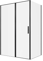 Душевой уголок Allen Brau Priority 140x90 3.31036.BBA + 3.31045.BBA, прозрачный, черный браш