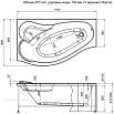 Акриловая ванна Aquanet Palma 170x90/60 L