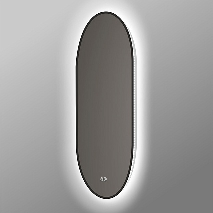 Зеркало Vincea VLM-3AU900B-2 50x90 см, сенсорный выключатель и диммер, антипар, черный