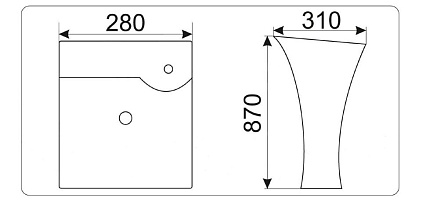 Раковина Gid M9012 28 см