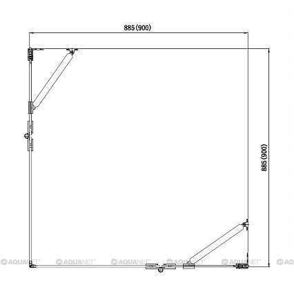 Душевой уголок Aquanet Beta Cube 90x90, квадратный