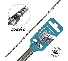 Бур по бетону RENNBOHR Quadro SDS-Max 4 грани 20x1000/855 мм 722010
