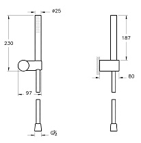 Душевой гарнитур Vitra Origin 1F A4554326 медь