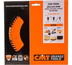 Диск пильный по дереву (210х30х2,8/1,8 мм; Z64) CMT 292.210.64M