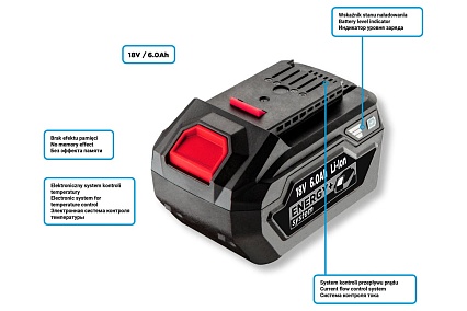 Батарея аккумуляторная Energy+ (18 В; Li-Ion; 6 Ач.) Graphite 58G086