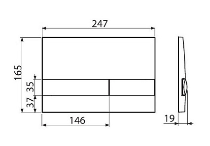 Кнопка смыва AlcaPlast M1732 хром матовый