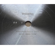 Пила дисковая 450х4/2.8x30 мм, Z72 WZ Woodtec ИН 299136