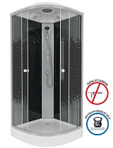 Душевая кабина Niagara NG- 4501-14BLACK 90x90 стекло с рисунком