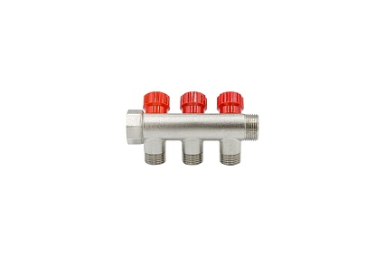 Коллектор VRT 3/4"x1/2", с регулировочными вентилями, 3 выхода 524077