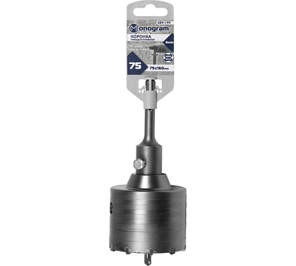 Коронка твердосплавная с адаптером по бетону Basis (75х50х160 мм; SDS-plus) MONOGRAM 089-199