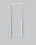 Душевой уголок Cerutti C3AW 90x90 прозрачный, белый