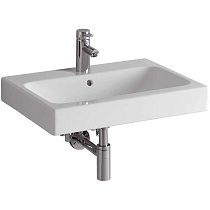 Тумба с раковиной Geberit iCon 60 см, один ящик, белый глянец
