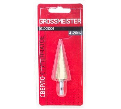 Сверло ступенчатое GROSSMEISTER 4-20мм 021005003