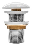 Донный клапан для раковины Iddis Optima Home OPHWS00i88 без перелива, белый глянцевый