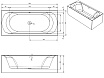 Акриловая ванна Riho Linares Plug&Play 200x90 L/R с монолитной панелью