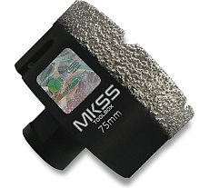Коронка алмазная универсальная MKSS Toolbox KS2803 HARD 75 мм, M14 для УШМ KS28030075