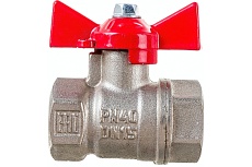 Шаровой для воды Valfex 1/2" ВР/ВР бабочка, никелированная латунь 11Б27фт1М VF.217.NB1.012.Bir