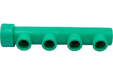 Коллектор Blue Ocean (4 отвода) - 40x25x4 ЗЕЛЕНЫЙ PPRF/FCETA(G)-40х25х4