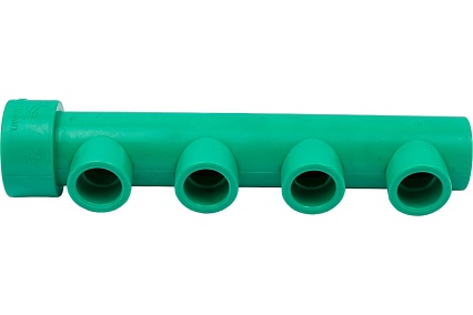 Коллектор Blue Ocean (4 отвода) - 40x25x4 ЗЕЛЕНЫЙ PPRF/FCETA(G)-40х25х4