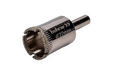 Коронка алмазная по стеклу и кафелю 22 мм Bohrer 32050220