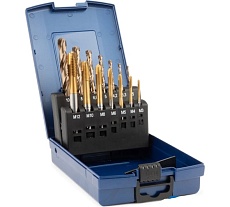 Набор машинных метчиков GSR B HSSE-TiN DIN371/376 M3-M10/M12 Silver 14 предметов BRB09100110