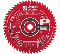 Диск пильный WOODWORK Профессионал 190x1.8/1.2x20 Z=56 A=15 27.191.56