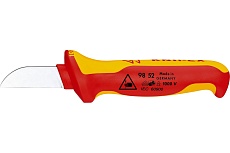 Нож для кабеля Knipex VDE, 190 мм, диэлектрический, 2К ручка, KN-9852SB